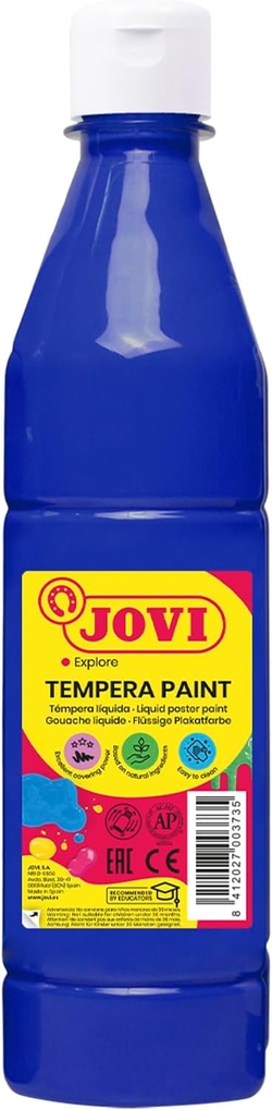 BOTE TEMPERA LIQUIDA JOVI 500ML AZUL ULTRAMAR
