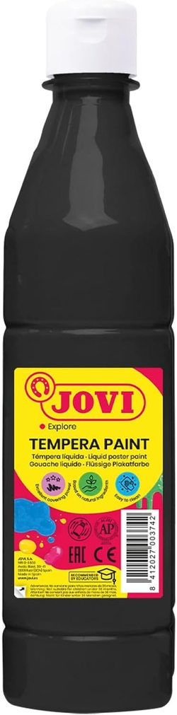 FRASCO TEMPERA LIQUIDA JOVI 500ML PRETO