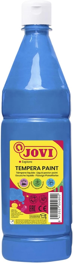 JAR OF LIQUID GUACHE JOVI 1000ML CYAN BLUE