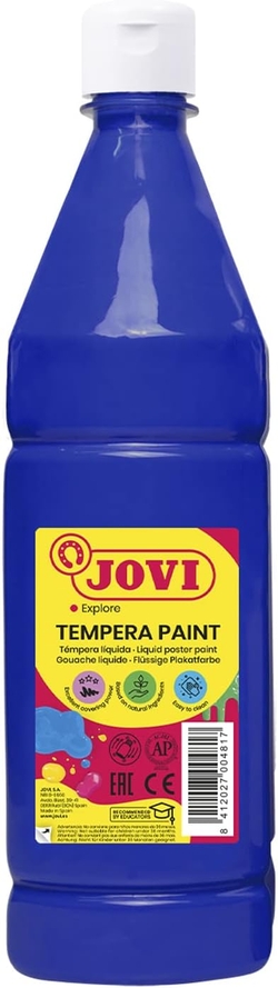 FRASCO TEMPERA LIQUIDA JOVI 1000ML AZUL ESCURO