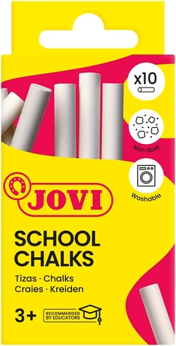 BOÎTE 10 TIZAS BLANCAS ANTIPOLVO JOVI