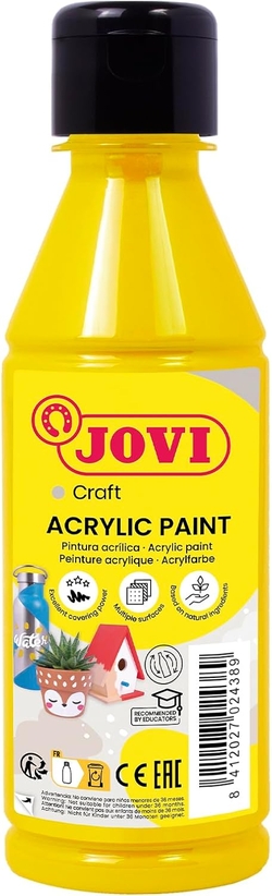 BOTE PINTURA JOVIDECOR ACRYL AMARELO 250ML