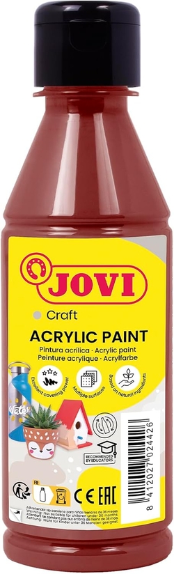 JAR OF PAINT JOVIDECOR ACRYL 250ML BROWN