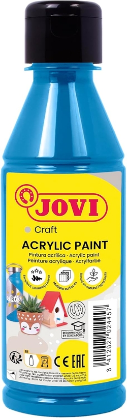 BOTE PINTURA JOVIDECOR ACRYL AZUL CYAN 250ML