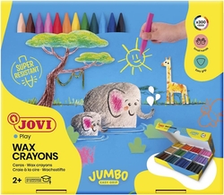 CAIXA 300 CERAS JOVICOLOR TRIWAX 12 CORES ECONOMY PACK