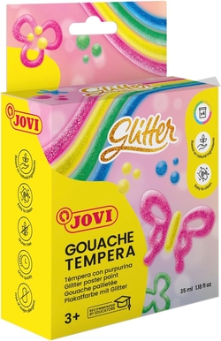 ESTOJO 4 BOTES TEMPERA JOVI 35ML COM PURPURINA