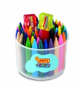 POT 72 CRAYON DE CIRE TRIANGURALES JOVICOLOR TRIWAX ASSORTIMENTS