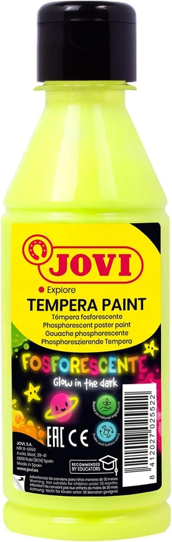 BOUTEILLE TEMPERA FOSFORESCENTE JAUNE 250ML