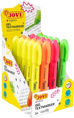 EXP 20 MARQUEURS CERA GEL FLUORESCENTES COULEURS ASSORTIMENTS
