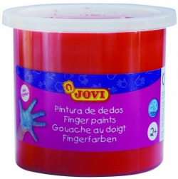 BOX OF 5 JARS OF FINGER PAINT JOVI 125ML VERMILION