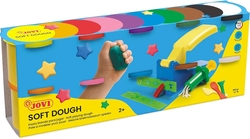 PACK OF 10 JARS OF BLANDIVER SOFT DOUGH 110G ASSORTED COLORS