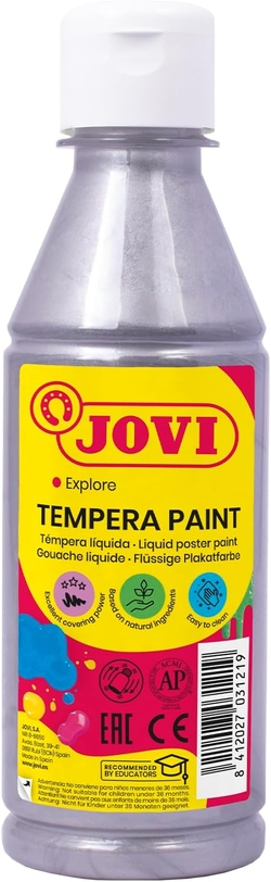 POT TEMPERA LIQUIDE JOVI 250ML METALIC ARGENT