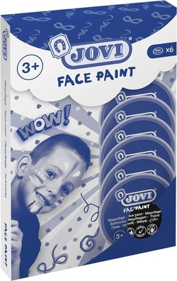 CASE OF 6 BOTTLES OF FACIAL PAINT 8ML BLACK