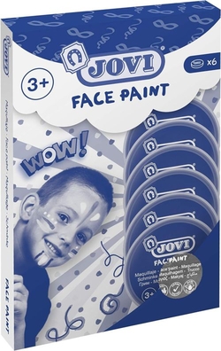 CASE OF 6 FACIAL PAINT BOTTLES 8ML SILVER