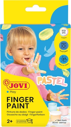ESTOJO 6 BOTES PINTURA DEDOS JOVI 35ML CORES PASTEL