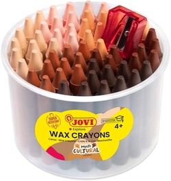 JOT 60 JOVICOLOR CRAYONS SACAPUNT MULTICULTURAL COLORS.