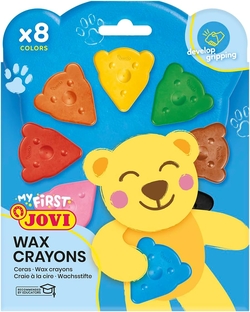 ÉTUI 8 CRAYON DE CIRE AVEC FORME DE OSITO COULEURS DE BASE