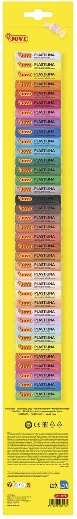 PLASTICINA VEGETAL ESTOJO 37 BARRAS 15G CORES SORTIDOS