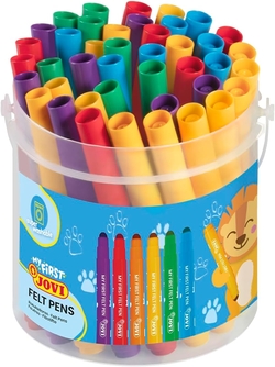 FRASCO 36 MARCADORES EN 6 CORES SORTIDOS MY FIRST FELT PEN