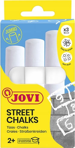 BOÎTE 3 TIZAS JUMBO COULEUR BLANC STREET CHALKS