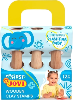 Estuche 3 sellos de madera diferentes texturas my first plastilina baby