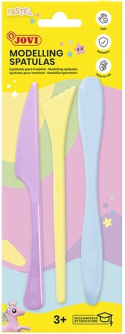 BLISTER 3 MODELADORES POUR PLASTILINA COULEURS PASTEL JOVI