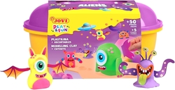 COFRE DE PLASTILINA ALIENS CON COMPLEMENTOS E RECORTABLES