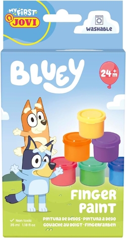 ESTOJO 6 BOTES 35ML PINTURA DE DEDOS BLUEY MY FRIST