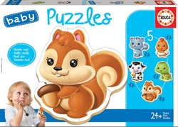 Animales baby puzzles.(5 PUZZLES/2,3,4 PZAS)