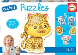 ANIMAUX SAUVAGE BABY PUZZLES.(5 PUZZLES/3,4,5 PZAS)
