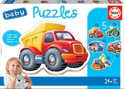 VEHICULOS BABY PUZZLES.(5 PUZZLES/3,4,5 PZAS)