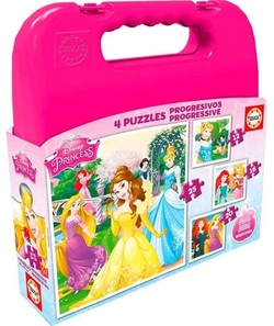 PUZZLE MALETA PROG.PRINCESAS ROSA
