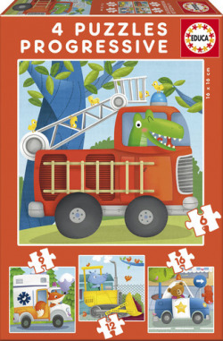 PATRULLA DE RESCATE 4 PUZZLES PROGRESIVOS 6,9,12,16 PIÈCES