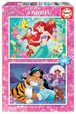 ARIEL + JASMIN PUZZLE 2X48 PEZAS
