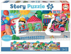 VEHICULOS NA CIUDAD STORY PUZZLE 26 PEZAS