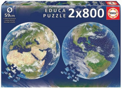 ROUND PLANETA TERRA PUZZLE 2X800 PEZAS