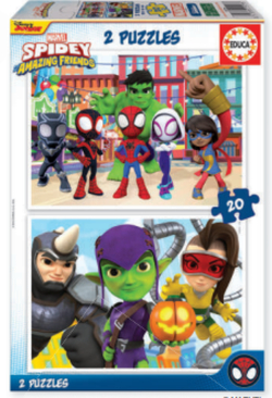 SPIDEY & HIS AMAZING FRIENDS PUZLE 2X20 PECES