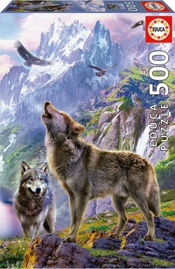 PUZZLE LOBOS EN LAS ROCAS 500 PIEZAS