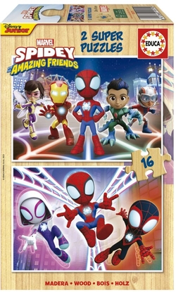 SPIDEY & HIS AMAZING FRIENDS PUZZLE 2X16 PEZAS