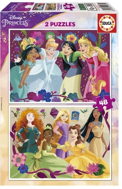 PUZZLE INFANTIL DISNEY PRINCESS 2X48 PEZAS