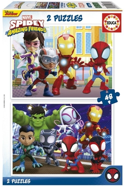 PUZZLE INFANTIL SPIDEY & HIS AMAZING FRIENDS 2X48 PIEZAS