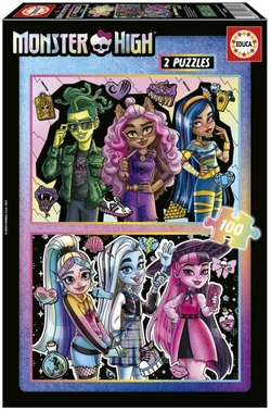 CHILDREN'S PUZZLE 2X100 PIECES MONSTER HIGH