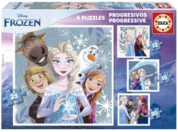 PUZZLES PROGRESIVOS FROZEN 12-16-20-25 PEZAS