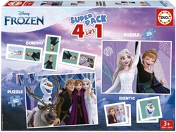 SUPERPACK 4 EN 1 FROZEN 2 PUZLES + DOMINO + IDENTIC