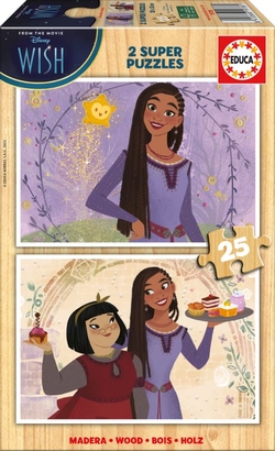 PUZZLE 2X25 PEÇAS MADEIRA WISH