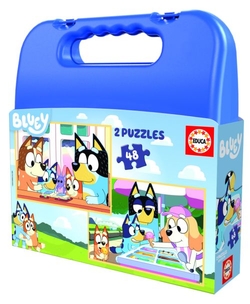 MALETA 2X48 PUZZLES BLUEY