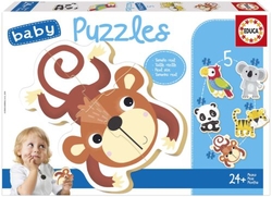 BABY PUZZLES FAUNA SALVAJE ( 5 PUZZLES 3,4,5 PEZAS )
