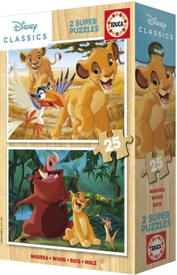 PUZZLE 2X25 PEZAS O REY LEON