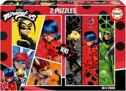 PUZZLE 2X100 PEZAS MIRACULOUS LADYBUG