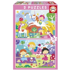 PUZLE 2X48 PECES MUNDO DE FANTASIA